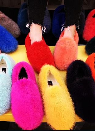 Лоферы из натурального меха норки - новинка сезона