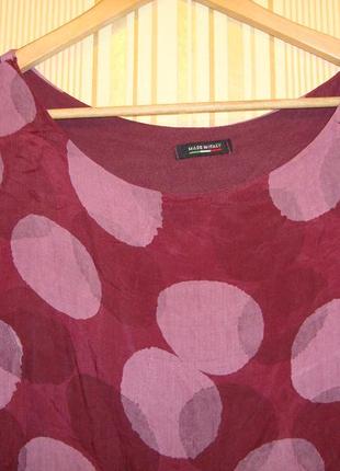 Блуза свободного кроя из шелка и вискозы2 фото
