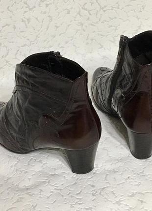 Оригинальные кожаные стильные ботинки gabor6 фото
