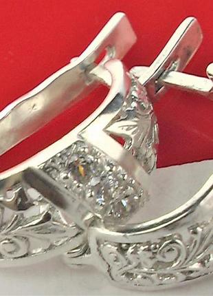 Серьги серебро 925 проба 6,32 грамма
