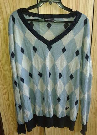 Стильный реглан от emporio armani 100% оригинал,лён,р.l-xl