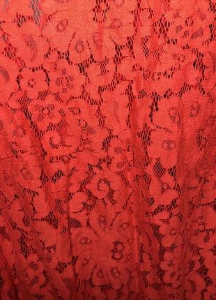 Яркий комбинезон "h&m" (швеция) с шортами кружевной красный.7 фото
