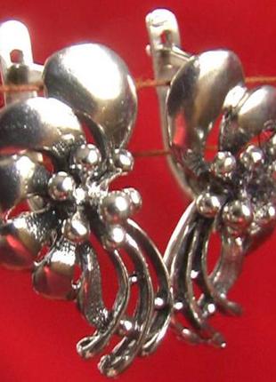 Серьги  серебро   925 проба   6,61 грамма