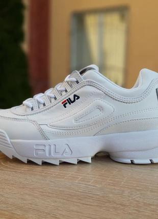 Женские кроссовки fila disruptor 2 белые с синим скидка sale