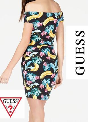 Guess womens сукня-футляр з відкритими плечима і квітковим візерунком guess maeko banana black $ 79