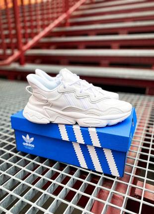 Мужские кроссовки adidas ozweego white leather