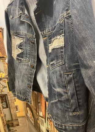 Турецкий джинсовый пиджак, 10-12 лет.4 фото
