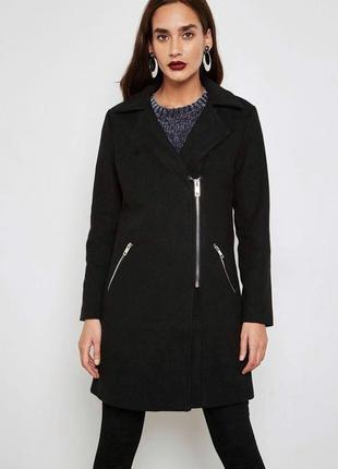 Пальто чёрное zara