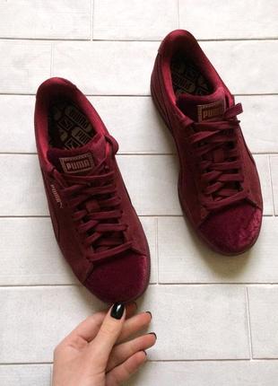 Стильні кросівки puma suede classic velvet cordovan, оригінал, пума замшеві кеди3 фото