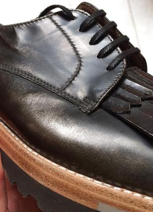 Pertini стильные кожаные итальянские лоферы,оригинал, броги, оксфорды, туфли3 фото