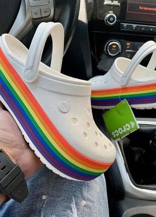 Скидка! crocs platform, кроксы сабо на платформе