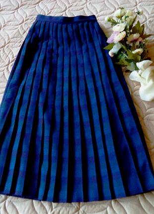 Плиссированная юбка в шотландскую клетку.винтаж