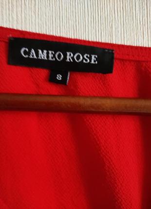 Яркая блуза с узлом v образный вырез cameo rose5 фото