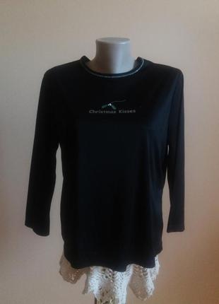 Кофта джампер пуловер чорна з написом 10-8р george!знижка -15%