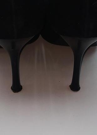 Замшевые черные туфли3 фото
