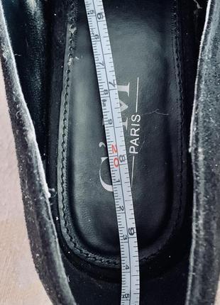 Замечательные замшевые  туфли на устойчивом каблуке с’ м paris6 фото