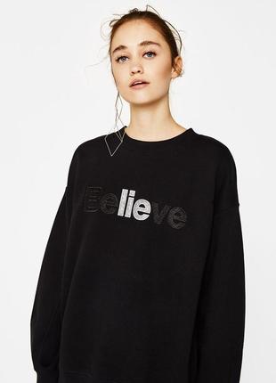 Bershka трендовый oversize свитшот