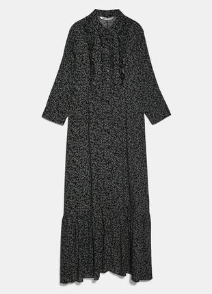 Zara платье с вискозы на пуговицах длинное xs4 фото