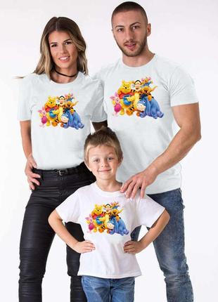Футболки фемілі цибулю family look для всієї родини "вінні пух і всі, всі, всі" push it