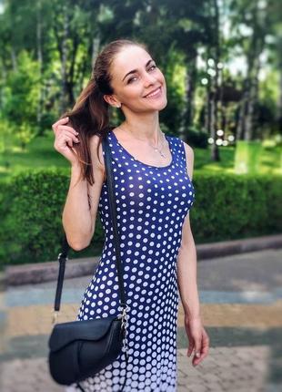 Летнее платье в горошек