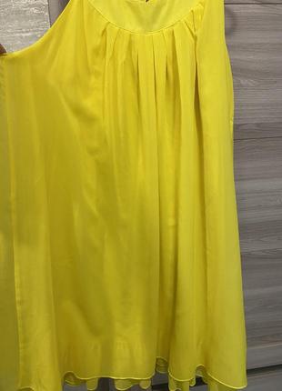 Плаття шифонове жовтого кольору8 фото