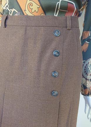 Peter hahn новая шерстяная юбка миди в складку uk 14 us 12 l-xl8 фото