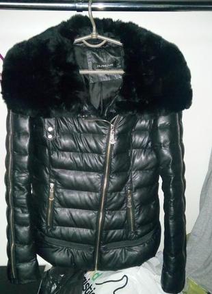 Демисезонная курточка, куртка, пуховик с мехом4 фото