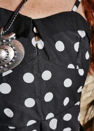 Платье сарафан ретро миди расклешенное хлопок на шлейках пуговицах с карманами летний4 фото