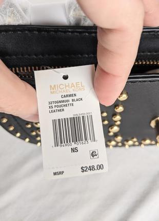 Кожаная сумка сумочка на плечо пошит michael kors6 фото