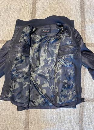 Продам новую кожаную куртку emanuel ungaro emanuel men's washed effect bomber5 фото
