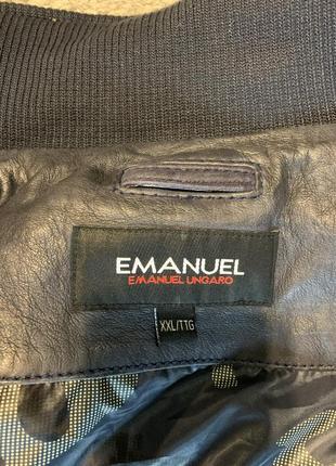 Продам новую кожаную куртку emanuel ungaro emanuel men's washed effect bomber7 фото