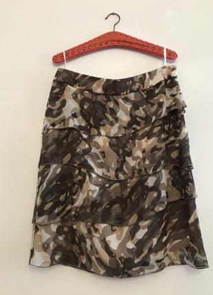 Спідниця з воланами,захисний принт