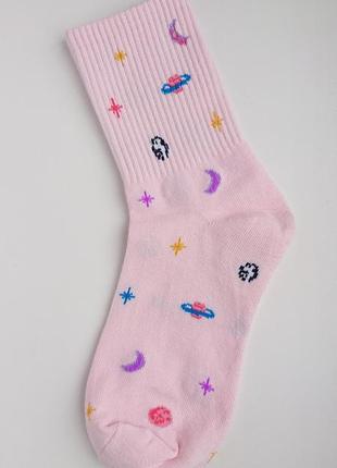 🌌космос 🪐жіночі шкарпетки/женские носки вселенная, высокого качества🔝2 фото