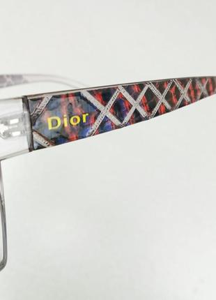 Christian dior женские солнцезащитные очки крупные серые с градиентом10 фото