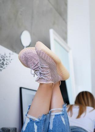 Yeezy boost cream pink reflective рефлективные кроссовки7 фото