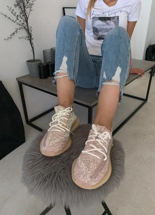 Yeezy boost cream pink reflective рефлективные кроссовки2 фото