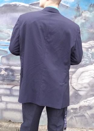 Тёмно-синий пиджак блейзер бренд оригинал 100%шерсть2 фото