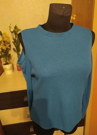 Лонгслив водолазка гольф топ  в рубчик лапша с открытыми плечами и молнией на спине lottie2 фото