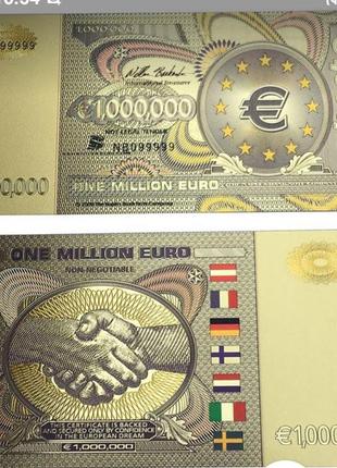 Сувенирная банкнота 1000000€
