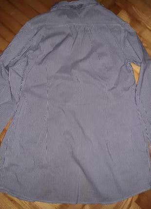 Длинная рубашка в полоску от tara! p.-44, батал!3 фото