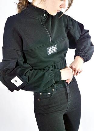 Свитшот bershka черный 5