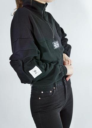 Свитшот bershka черный 3
