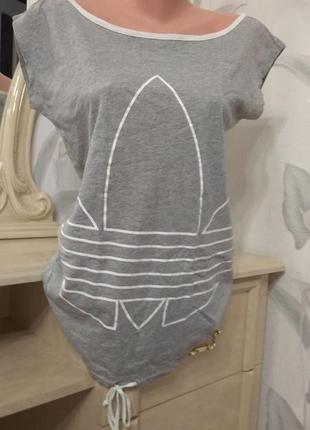 Удлиненная футболка майка туника adidas оригинал р. s-м новая1 фото