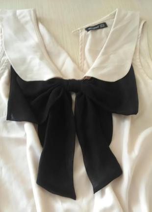 Шифонова блуза з бантом1 фото