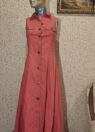 Платье сафари 42-44 размер хлорок