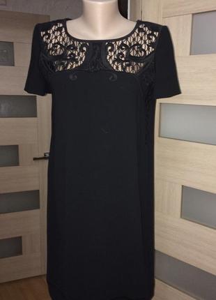 The kooples роскошное чёрное платье свободного кроя от дорогого бренда