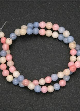 Бусины на леске морганит