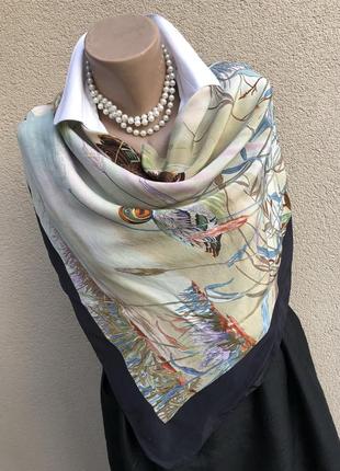 Шелк,большой платок,косынка,хустка,francopugi,италия6 фото