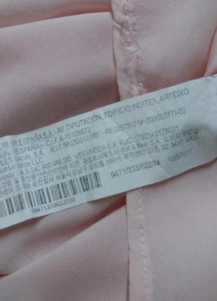 Легка сорочка блуза pull&bear віскоза нюдового рожевого кольору розмір 388 фото
