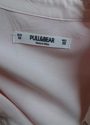 Легка сорочка блуза pull&bear віскоза нюдового рожевого кольору розмір 386 фото